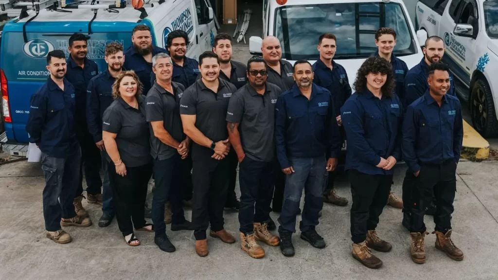 Thompson Cooling hero banner showing air conditioning services