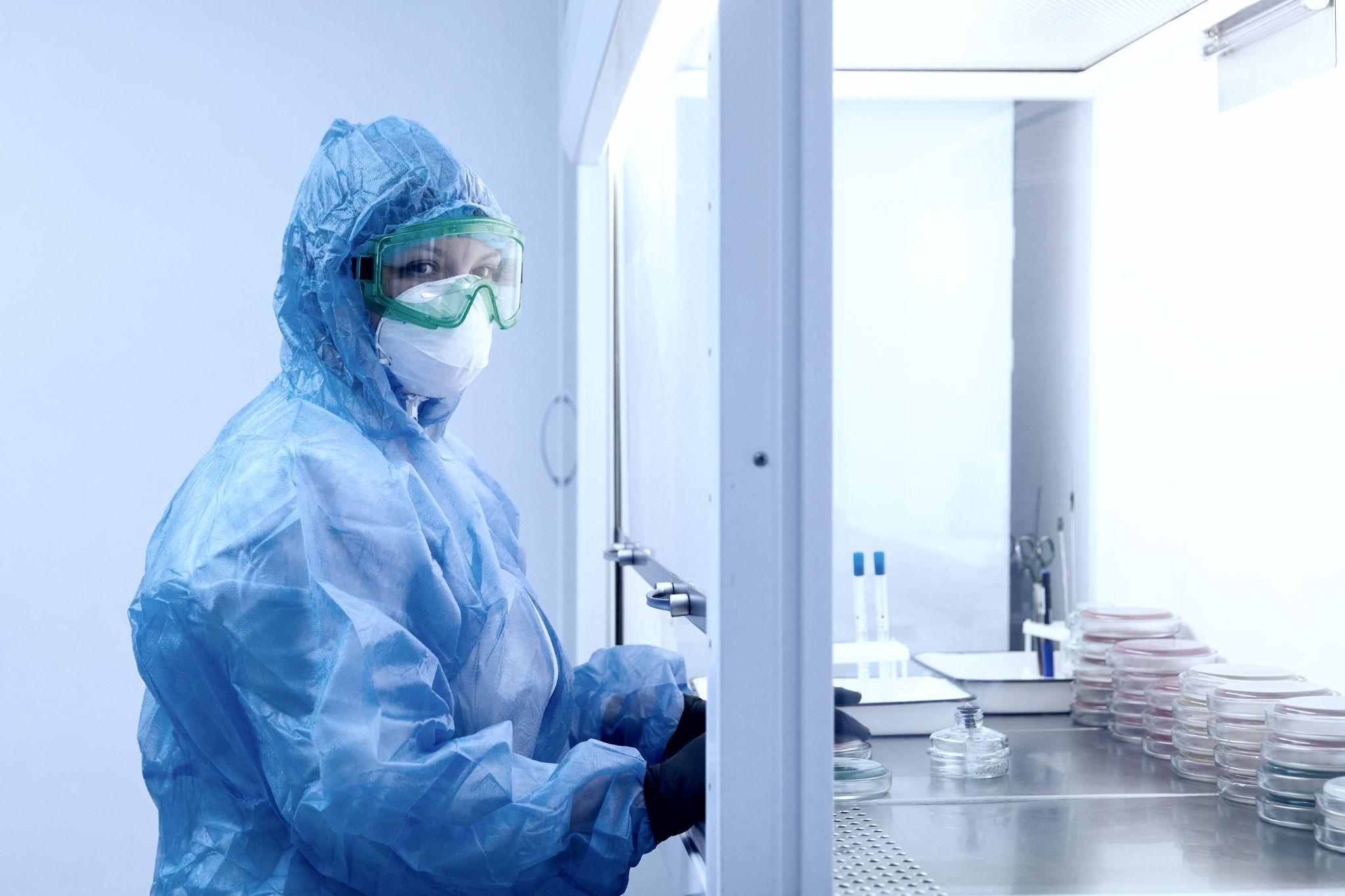 Air conditioning service technician at work